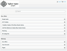 Tablet Screenshot of highertasteproject.com